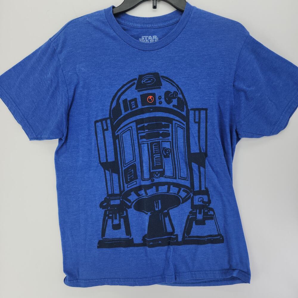 Star Wars R2-D2 Graphic T-Shirt Blue Heather Licensed Lucasfilm Size L